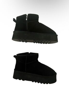 BRATZ BLACK CHUNKY PLATFORMS BOOTS- Size 12- shoes
